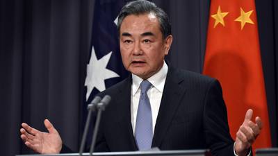 China’s foreign  minister pledges deeper ties on visit to  Australia