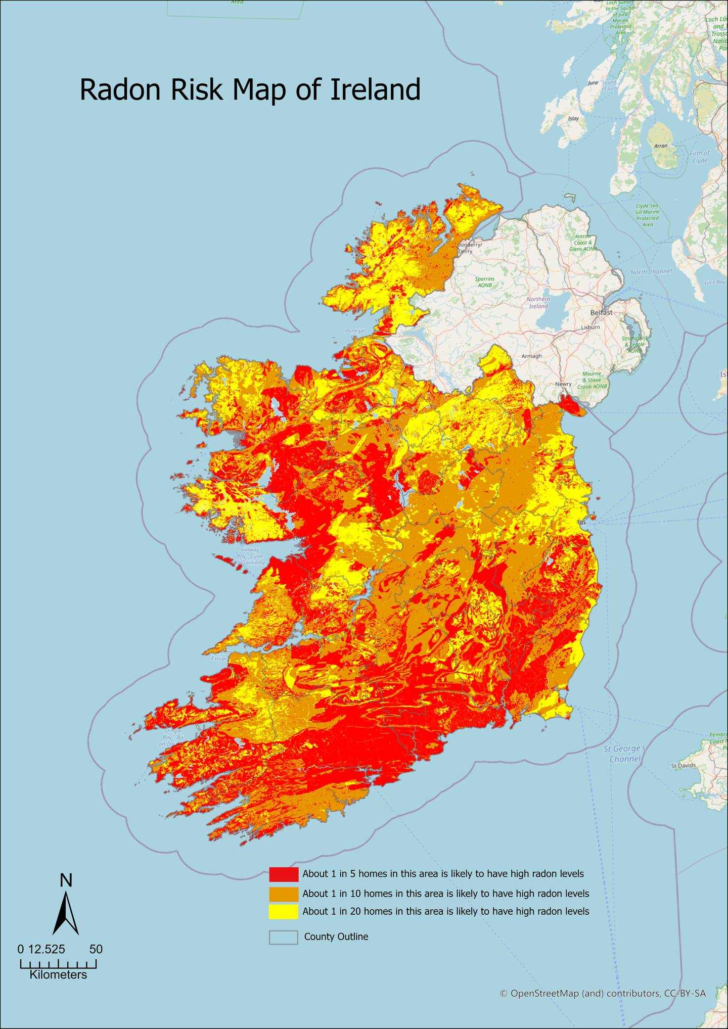 EPA Radon Maps for Ireland