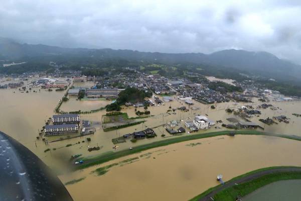 One dead, two missing as torrential rains hit Japan
