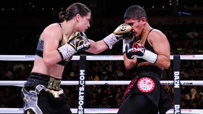 Katie Taylor defends world titles in dominant win over Serrano