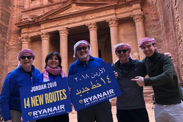 Ryanair to launch routes between Jordan and continental Europe