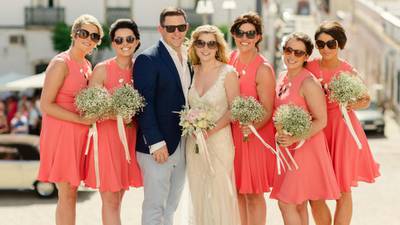 Our Wedding Story: a plane with a banner saying “Kate – Will you marry me?”