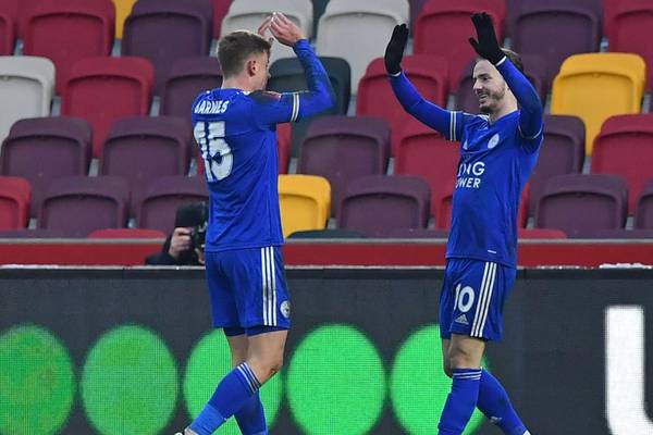 Leicester’s second-half barrage blows Brentford away