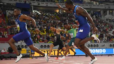 Christian Coleman lives up to billing as he secures 100m gold in Doha