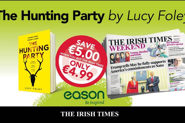 The Hunting Party by Lucy Foley is this weekend’s Irish Times offer at Eason