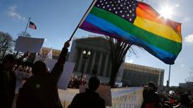 Impromptu disco outside US supreme court as judges debate gay marriage ban