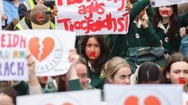 Hundreds protest over ‘broken’ education policy on Irish language