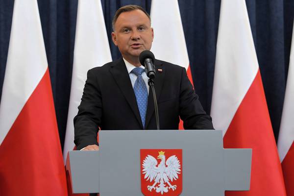 Polish president Andrzej Duda tests positive for Covid-19
