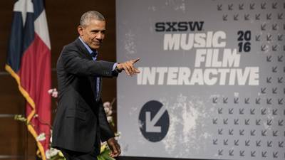 Barack Obama gets Interactive at SXSW 2016 but so do  creepy robots