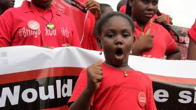 Video shows girls taken by Boko Haram