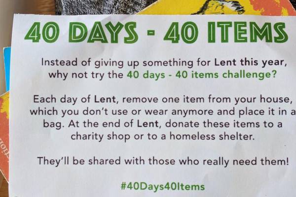 Will you be taking the #40days40items challenge this Lent?