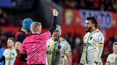 Northampton’s Curtis Langdon given four-game ban for red card against Munster