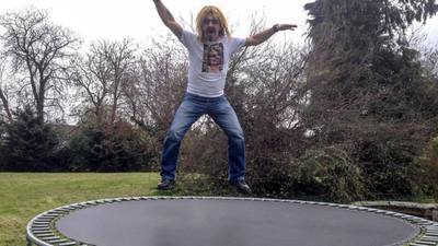 Musician who claimed he could not work after fall   seen jumping on trampoline