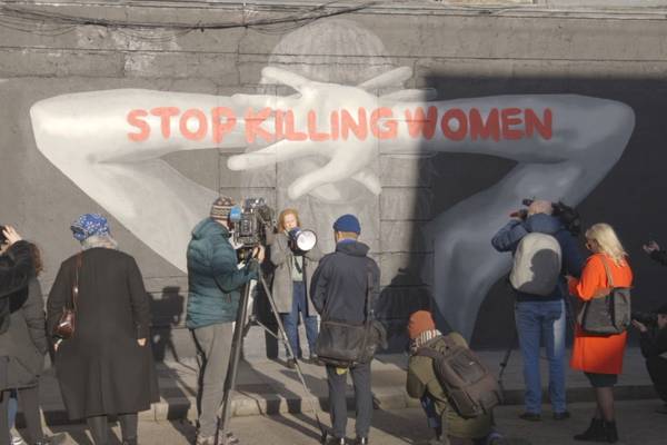 'Stop Killing Women' mural unveiled in Dublin as activists gather to stand against femicide