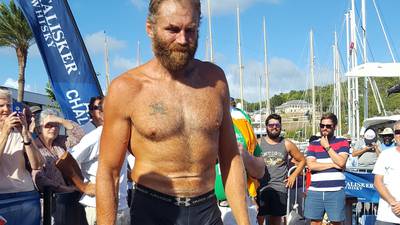 Solo rower Damian Browne has completed Atlantic Challenge race