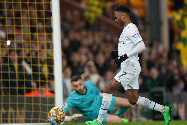 Premier League round-up: Raheem Sterling hat-trick keeps Man City title march in step