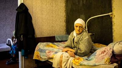 Elderly forced to abandon homes await evacuation from Donbas