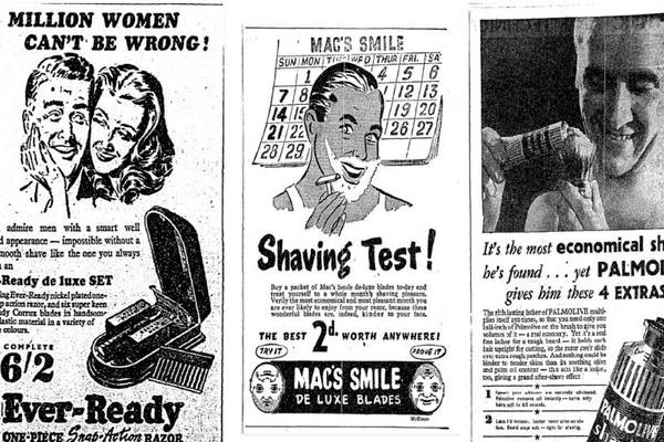 ‘Noble outline of a manly chin’: A history of shaving in ‘Irish Times’ ads