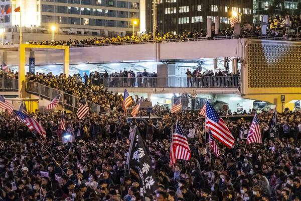 ‘Thanksgiving’ rally in Hong Kong after Trump signs Bills backing protesters