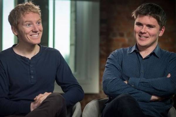 Collison brothers worth an estimated $11.5bn each
