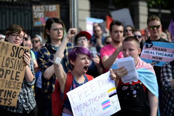 Hundreds march for better transgender healthcare