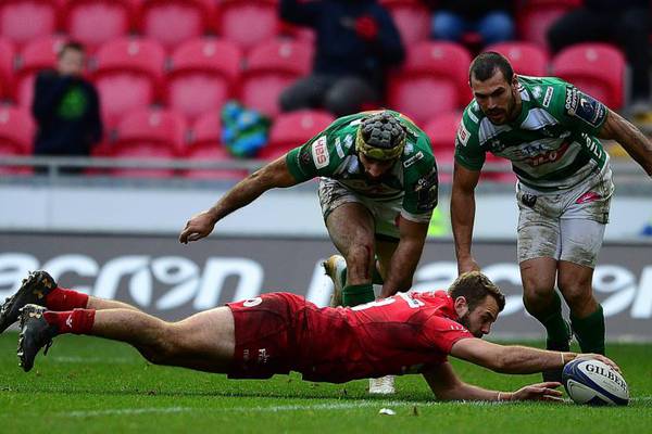 Paul Asquith’s late try saves Scarlets’ blushes against Benetton