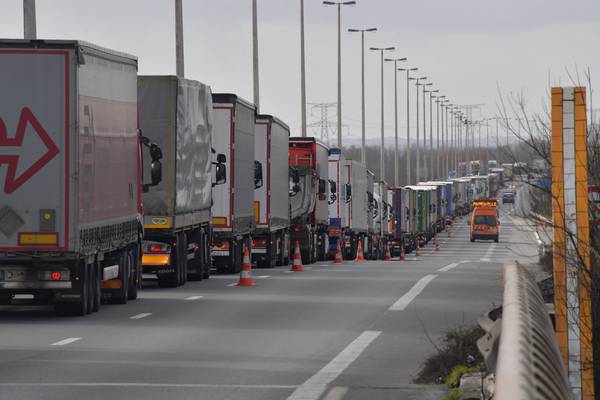 ‘Brexit has arrived early’: Irish hauliers face massive delays at customs
