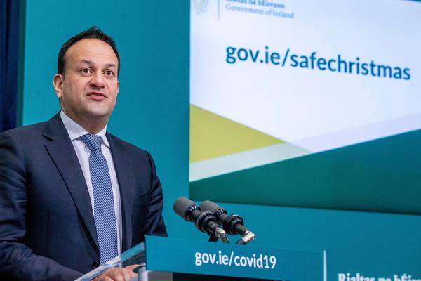 Level 5 restrictions likely to stay for two months, says Varadkar