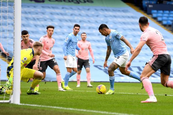 Gabriel Jesus strikes as Man City see off stubborn Sheffield United