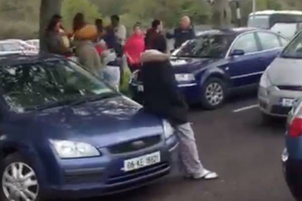Dozens of asylum seekers protest outside Mosney direct provision centre