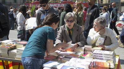 Independence a thorn beneath Catalan day of books and roses