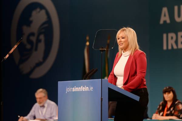 Gerry Adams’s exit may allow Michelle O’Neill find her voice