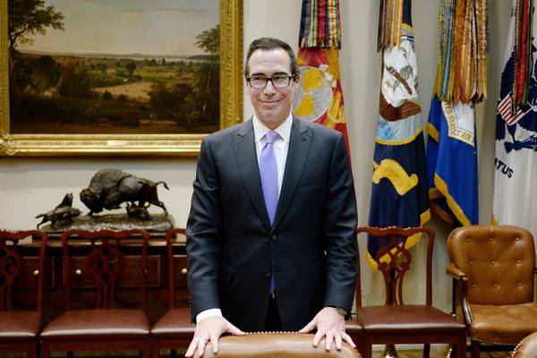 US treasury secretary Steven Mnuchin moves to ease  trade fears
