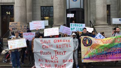 Asylum seekers protest closure of Dublin direct provision centre