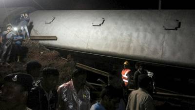 At least 27 dead in India as trains derail due to flash floods