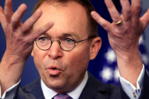 Trump names Mick Mulvaney as acting chief of staff