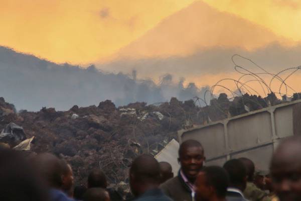 DR Congo volcano leaves smouldering wreckage but lava halts short of city