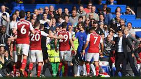 Chelsea’s David Luiz sent off as Arsenal end their Stamford Bridge blues