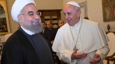 Iran’s president Hassan Rouhani asks pope for prayers