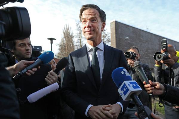 Dutch prime minister Mark Rutte’s party first in election – exit poll