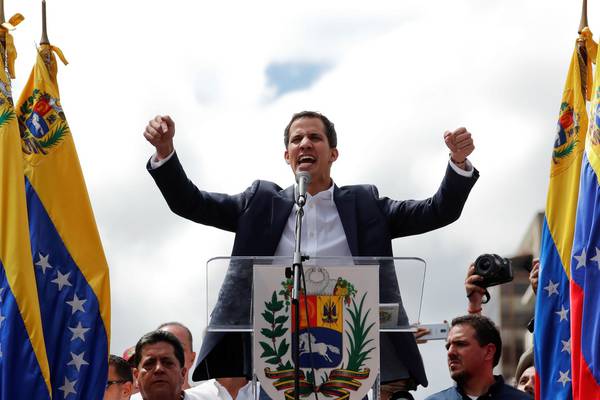 Venezuela’s opposition leader declares himself interim president