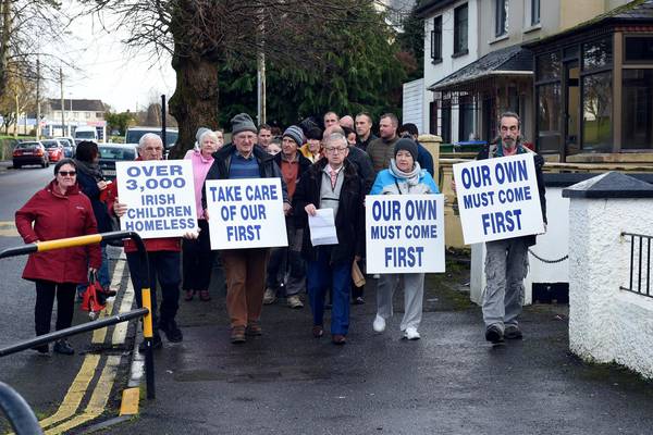 Dozens protest outside centre for asylum seekers in Killarney