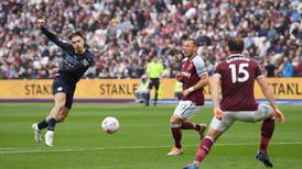 Manchester City held at West Ham after Mahrez penalty miss