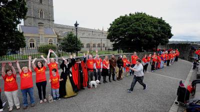 Derry residents answer call to arms at city walls