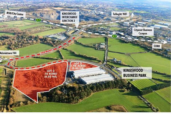 €2.5m  for 4.85 hectares  of development land in Dublin 22