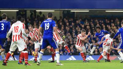 Relentless Chelsea shake off Stoke thanks to Willian brace