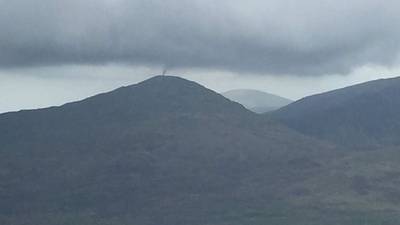 RAF helicopter catches fire on top of Wales mountain