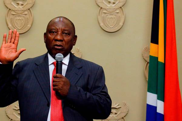 Cyril Ramaphosa sworn in as president of South Africa