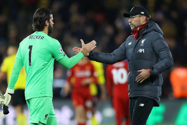 Alisson to miss Liverpool’s Atlético clash over hip injury