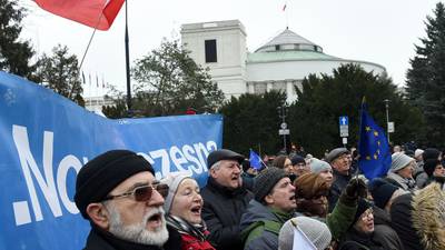 Polish parliament lifts ban on media access as protests continue